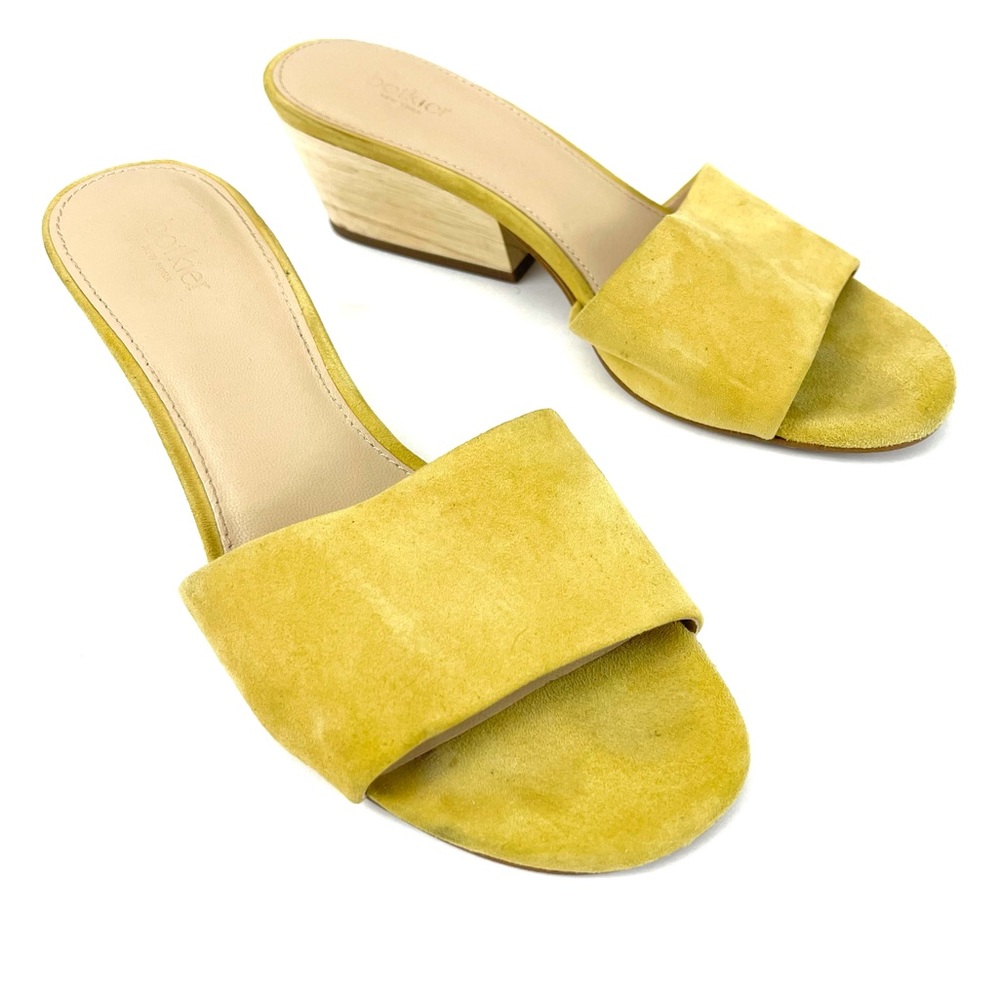 Botkier Carlie Mule Sandal Pineapple Yellow Suede